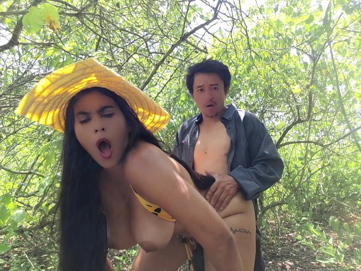 Lady: The stepfather has sex in the countryside with his beautiful,...