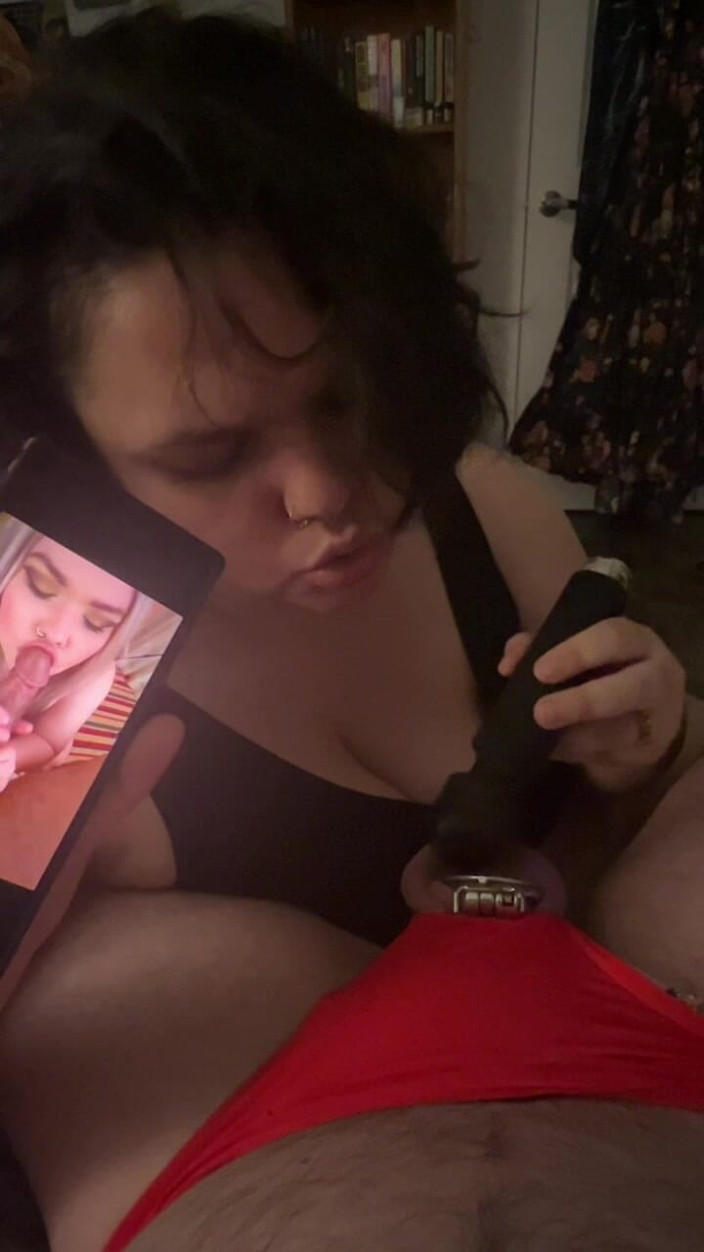 MyPrejacBoyfriend: Vibrování mého paroháčského manžela v ploché kleci během SPH