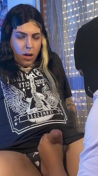Married Man Sucks Trans Girl's Big Dick