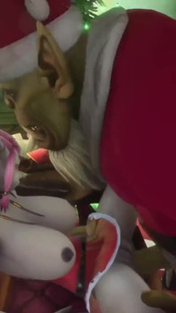 Seksowna demon dziewczyna jeździ Orc Santa's Dick: Parody Warcraft