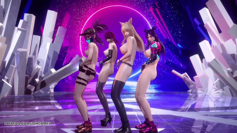 3D-Hentai Games: [MMD] (G)I-DLE - Điệu nhảy khỏa thân nóng bỏng của Tomboy Ahri Akali...
