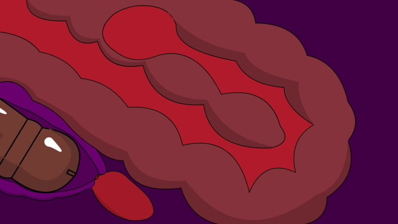 Animate golden: Éjaculation anale (animation)