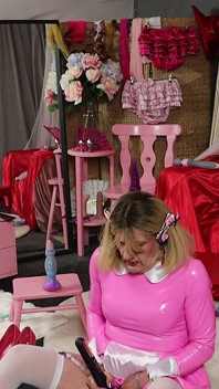 Sissy Dee Loves to Try on Different Panties Before Playing with Herself
