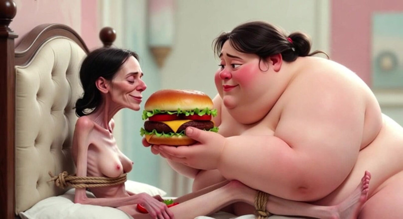 YOUR BEST FANTASY: Sessione di alimentazione estremamente magra vs enorme ssBBw