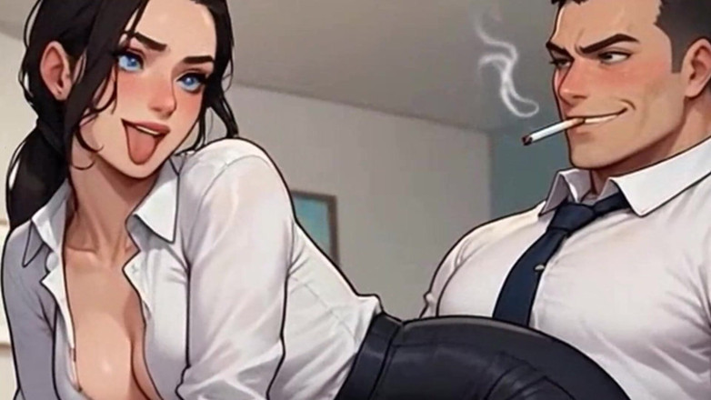 Aiwaifuloops: Waifu sekretri dekhne ka bindu - laitina aur rangin baalon vaala...