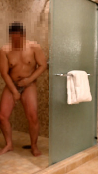 Asiatischer mann volle dusche, masturbation und sperma