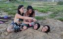 Selfgags Latina Bondage: Dikubur sama pelacur pantai!