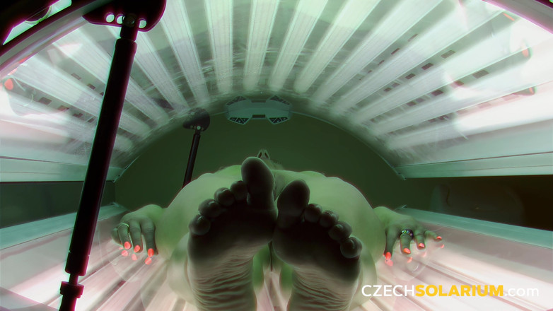 Czech Solarium: Czech Solarium 137: Silicone MILF Bares All in Solarium