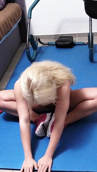Blonde Stretching Fuck Fitness Angel New 2
