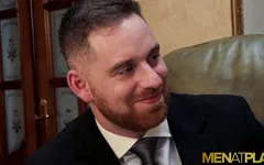 MENATPLAY - Suited men Jonas Jackson and Kayden Gray anal fuck