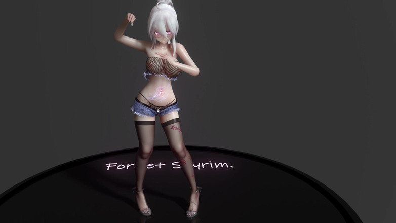 MikuMotion: [mmd] Haku-wiggle ochelari de blugi din mătase neagră lascivă