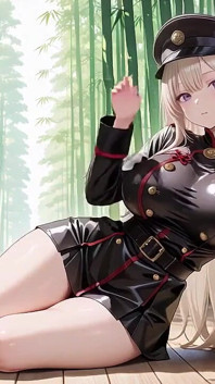 금발 Valkyrie의 옷을 벗고 순간, 그 큰 슬릿 블랙 유니폼은 미친!