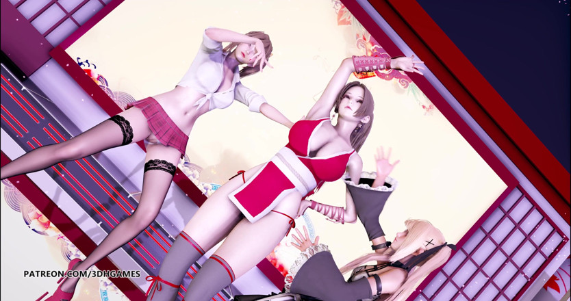 3D-Hentai Games: 스트립쇼 DOA Mai Shiranui Marie Rose Misaki