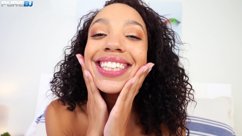 Only3x: Alexis Tae have her freckles covered in cum after blowjob