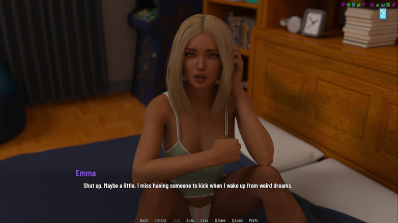 Porny Games: University Days by Greebo - Black Lady Giving Head on Bathroom