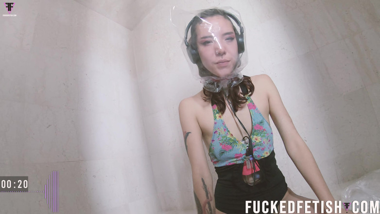 Fucked fetish: Sauna çaresiz nefesle kalp atış hızı ses kulaklıkları oynuyor