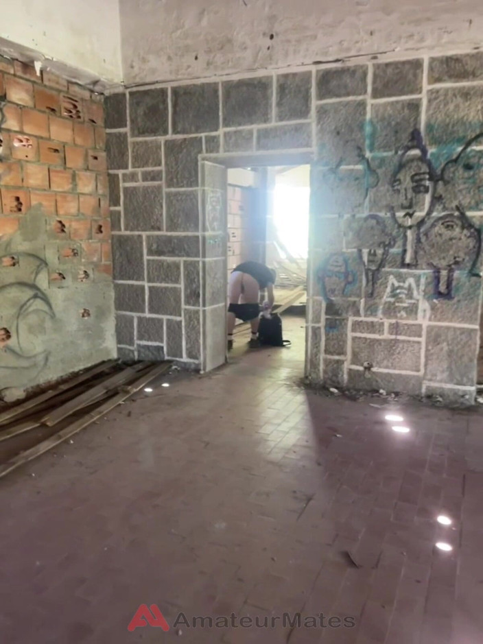AmateurMates: Amateur Boy Caught Bare Ass in Abandoned Building