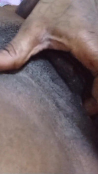 Rubbing Fingering Slapping My Black Tight Pussy
