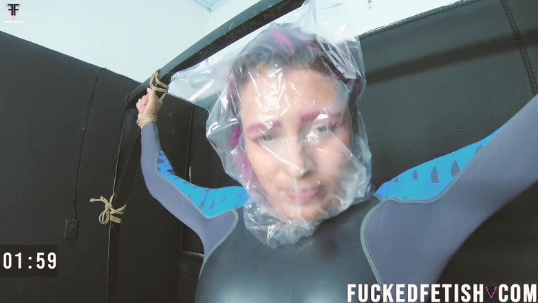 Fucked fetish: ซาร่า ถูกย่ำยี 4 ขาถูกมัด กลั้นหายใจแบบถุง