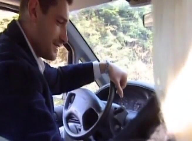 Public Lust: Babe masturbating in car while people watch her