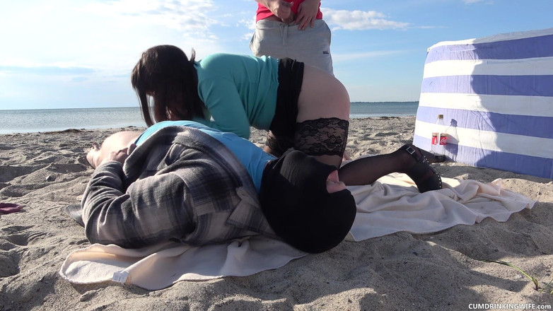Cumdrinking Wife: Bersenang-senang di pantai juni 2020