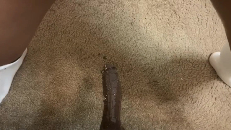 Super sexy ebony cuties: Masturbação anal saltando meu rabo no Didlo montado