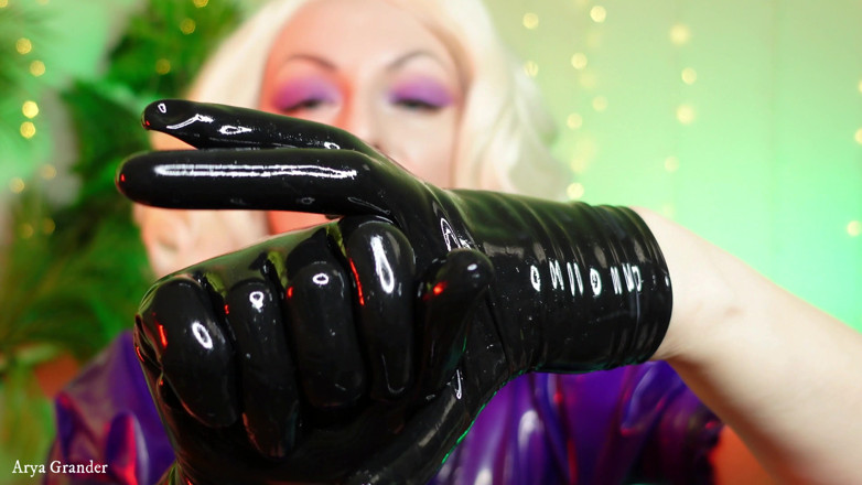 Arya Grander: Nosí latexové rukavice fetiš ASMR Arya Grander