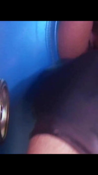 Ebony in leather fucked hard by two dudes