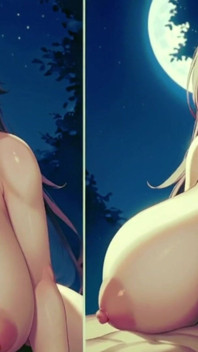 Amazing Sex with a Busty Beauty Under the Moon