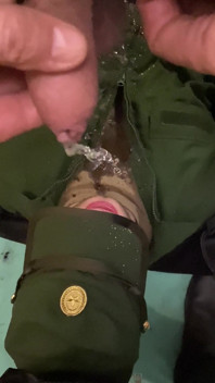 Russian Military Man Pissing on Kinky Policeman