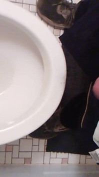 POV Standing up as I Piss