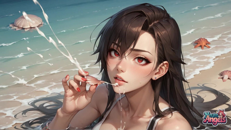 NeuroAngels: Beatitudine in spiaggia a 5 colpi di latte: donna inzuppata di...