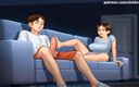 Cartoon Universal: Saga estivale, partie 96 - soirée footjob avec demi-sœur (Français sous-titres)