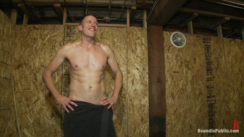 Bound in public: Innocent man is taken into a porn shop and turned...