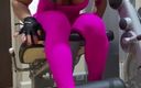 Alesya muscledoll: Harde training en poserende spieren