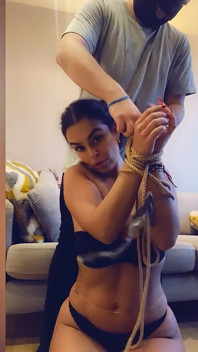 Latina Tied up and Gagged, but She Loves It!