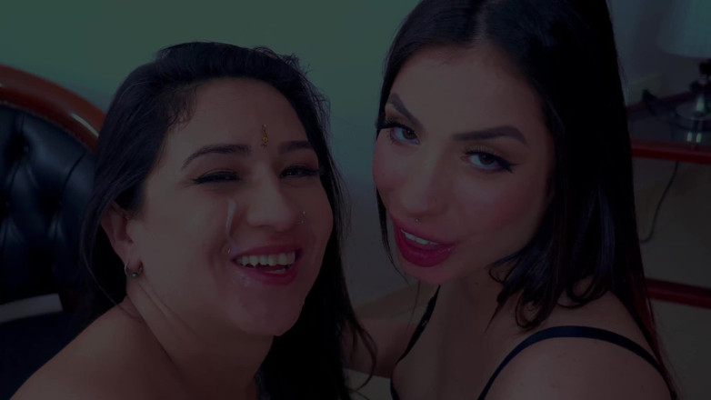 Sun7: MFF Threesome: Two Hot Brunettes Taking It in the Ass