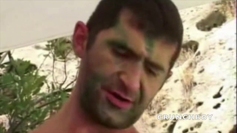 Crunch Boy: Two military boys fuck outdoor