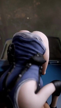 Jill Post el Apocalipsis follando en un coche en primer plano | Parodia porno de Resident Evil