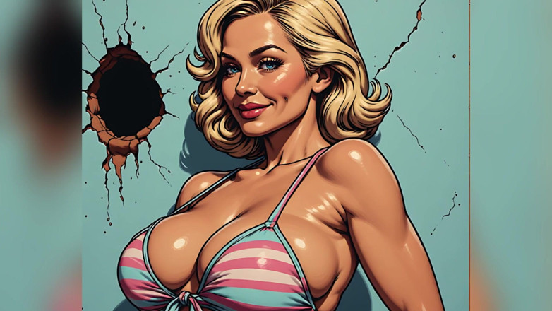 AI Porn: Wielkie babes w kostiumach kąpielowych art