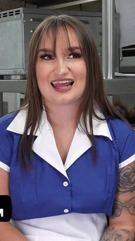 Petite Bunny Fae Takes on the Entire Kitchen Crew in a Wild Restaurant Gangbang