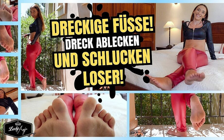 Dirty Feet! Lick Dirt and Swallow, Loser! (Lady Anja)