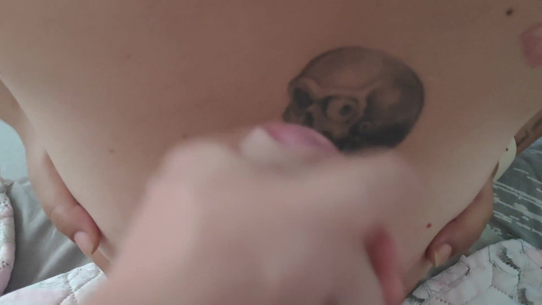 AmateurSex95: AMATEUR ITA handjob and cum on my big tits