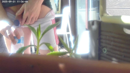 AmateurBoysPissing: Redhead Boy Tries to Pee in a Bottle Hiding From...