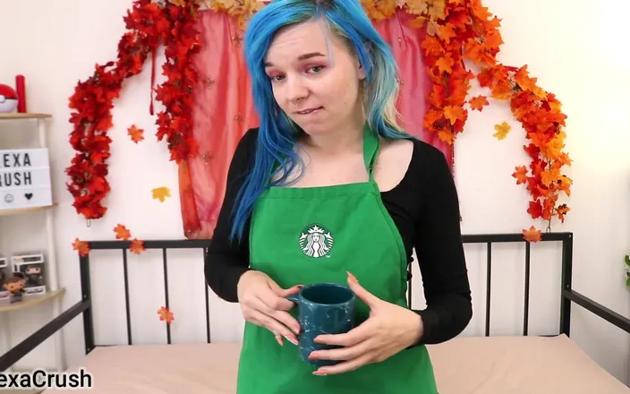 AlexaCrush: Barista heeft room nodig - pov sperma in de mond