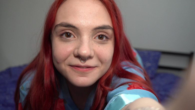 LoveHomePorn: Stunning Redhead Strips and Plays with Herself