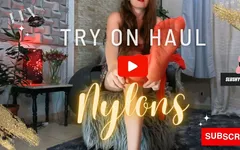 4K Transparent Lace Nylons Sheer Try on Haul in Skirt | Leverageurassets
