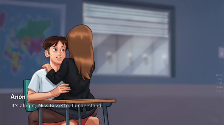 Xr Gamer: Miss Bissette Teaches Anon French Kiss - Summer Time Saga Gameplay