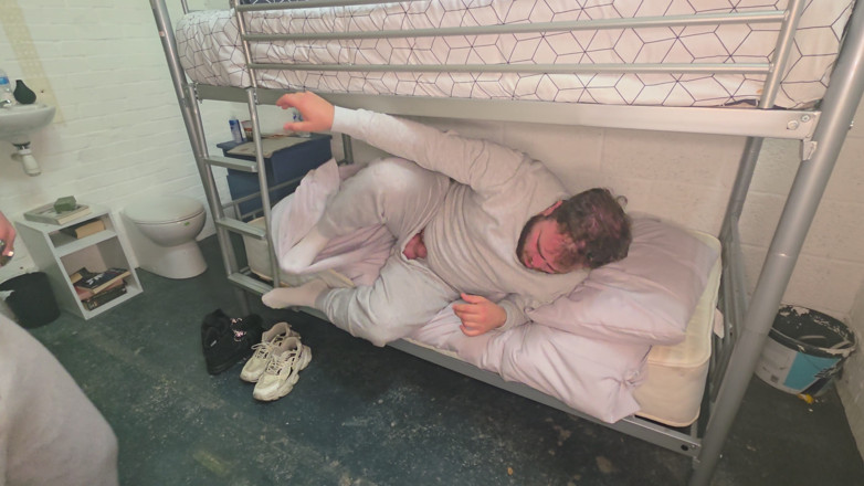 ScruffyStocky: Handcuffed Prison Inmate Serviced Rough Then Stretched Wide Open Against...