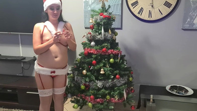 domslutfucker: Santa's Dirty Slut Smoking a Cigarette Next to the Christmas...